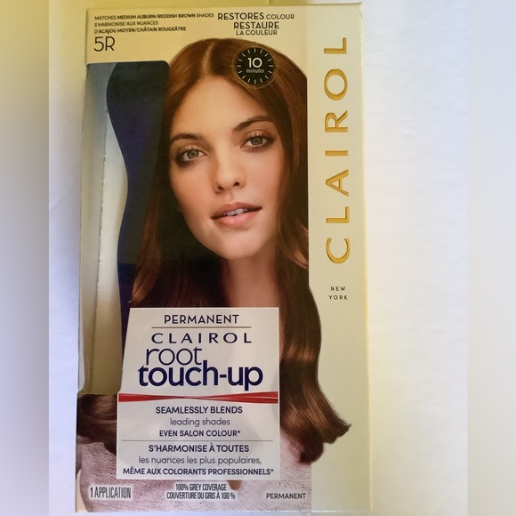 Clairol root touch up, hair colour, medium auburn reddish brown shades, NIB 5R - Picture 2 of 6
